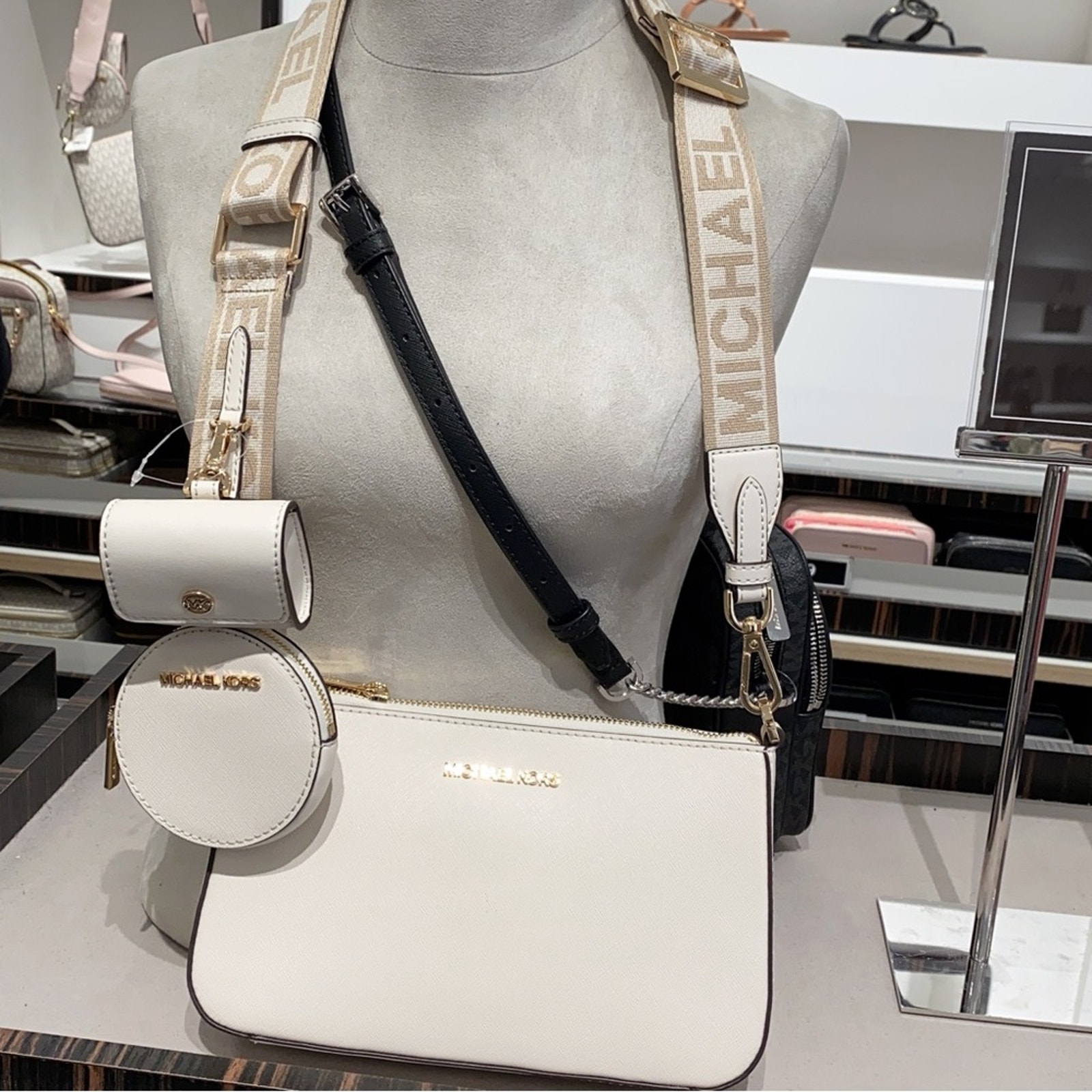 Michael Kors Jet Set Logo 3 In 1 Crossbody Bag